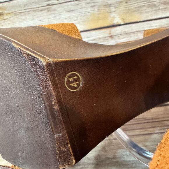 Steve Madden Womens Brown Suede Leather Lulla Open Toe Plat Form Sandals 11 - Picture 8 of 9